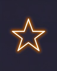 Obraz premium Hex star shape glowing in the dark on plain dark background