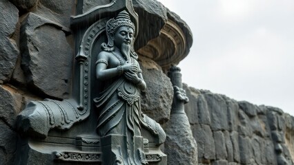 Obraz premium old statue of buddha. 