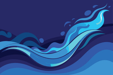 vector abstract background with blue smoke wave.eps