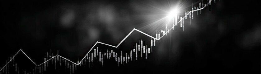 Gold bull breakout forecast with chart and economy concept. A dynamic growth chart illustrating financial progress and trends.