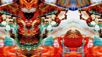 Fototapeta premium Abstract art background . Hand painting artwork on canvas .