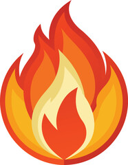 Abstract Fire Flame Design Graphic Logo