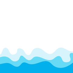 Naklejka premium Wavy Water Footer