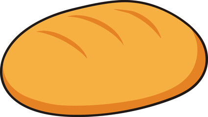 Bread Illustration on White Background Cartoon Vector Illustration