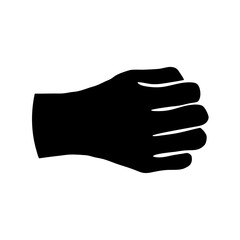 Hand black silhouette vector illustration