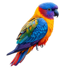 Fototapeta premium Isolated on white, tropical bird Wildlife conservation and biodiversity visuals Educational materials and nature documentaries Decorative wall art and tropical themed designs