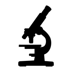 Microscope black silhouette vector illustration