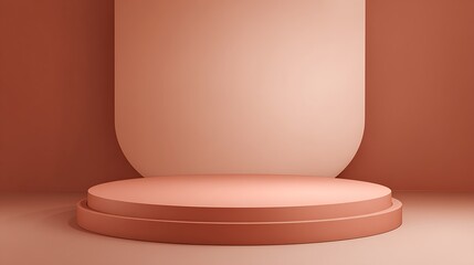 A subdued isolated backdrop in soft terracotta, ideal for product display and copy space.