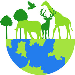 World Wildlife Illustration