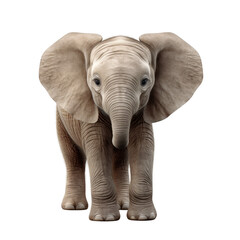 A baby elephant standing on black ground