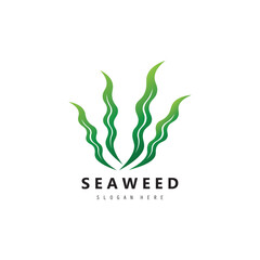 Seaweed vector logo icon illustration design.