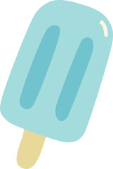 Blue Popsicle Illustration on a Stick