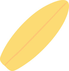 Illustration of a Yellow Surfboard