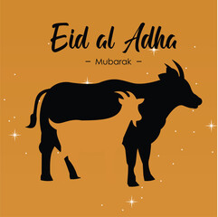 Eid al adha mubarak islamic festival social media template Free Vector