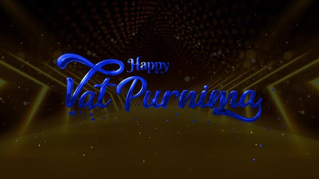 Happy Vat Purnima text in blue suitable for greeting cards, social media posts, invitations, posters, banners, and cultural event promotions.