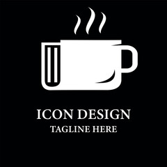 Coffee Book Icon Logo Design