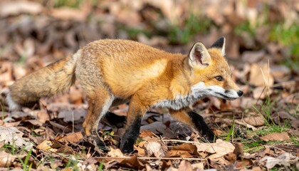 Obraz premium red fox in the wild