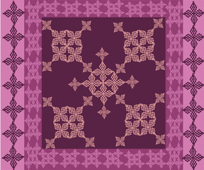 Obraz premium seamless pixel pattern with pink flowers 
