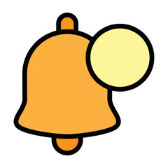 Push Notification Vector Filled Icon Design