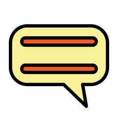 Text Message Vector Filled Icon Design