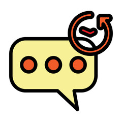 Chat History Vector Filled Icon Design