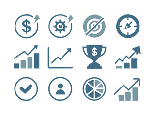business growth icons