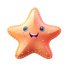 Cartoon starfish with a happy expression