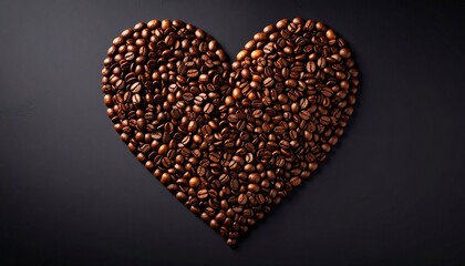 heart shape coffee beans