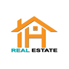 Web line modern color full real estate logo design