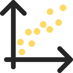 散布図(相関図)のグラフィック素材イラスト