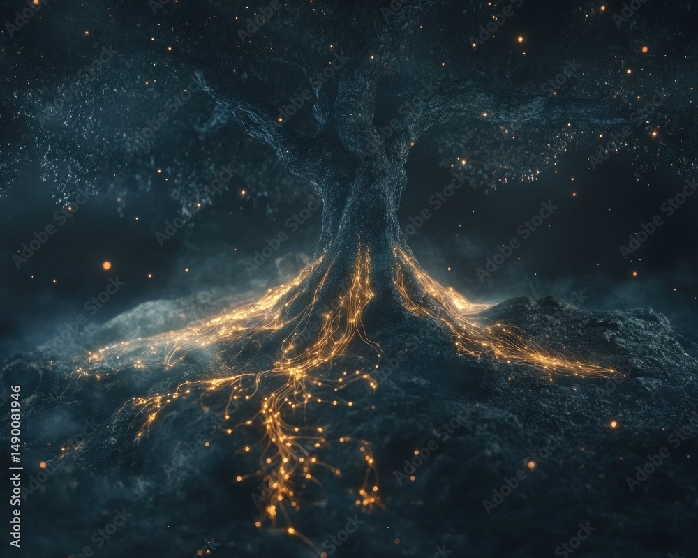 Wall mural celestial structure in deep space