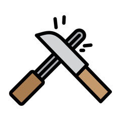 Knife Sharpner Vector Filled Icon Design