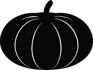 Pumpkin puff silhouette vector illustration.