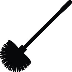 Toilet brush silhouette vector.