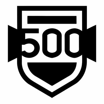 Error 500 page icon on white background.