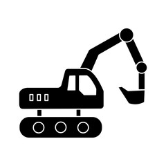 Excavator Icon Glyph