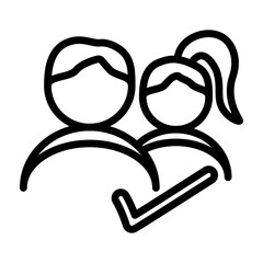 Follower  Vector Line Icon Design