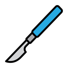 Scalpel Vector Filled Icon Design