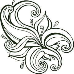 Beautiful flower art and mandala vector design