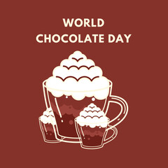 Brown White and Cream Modern World Chocolate Day Instagram Post