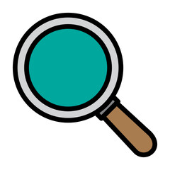 Magnifying Glass Vector Filled Icon Design