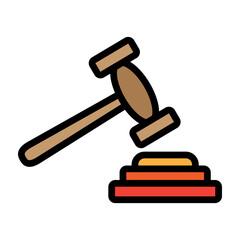 Law Vector Filled Icon Design