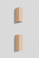 triangular paper tube mockup, recyclable triangle stick container, biodegradable trianglular box container mockup, Sustainable triangle cardboard paper Packaging, tall triangle tube cosmetic container