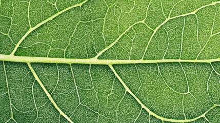 Obraz premium Close-up of a fresh and vibrant basil leaf set against a rich green background capturing nature's essence