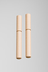 slim paper tube packaging mockup, cylindrical Incense paper tube box, Sustainable rigid cardboard paper Packaging, tall Joss Sticks packaging mockup, kraft paper stick twist up container mockup