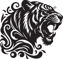 Fototapeta premium Tiger Silhouette