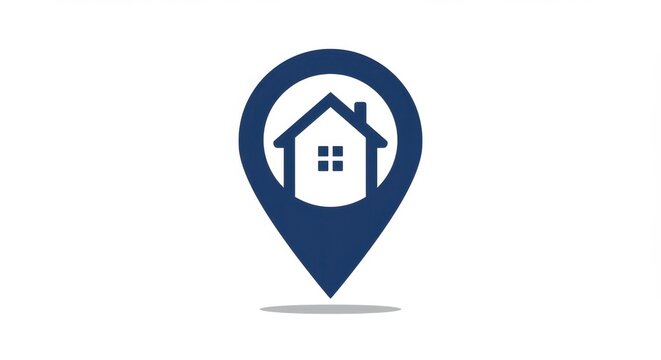 Location marker house icon graphic design
