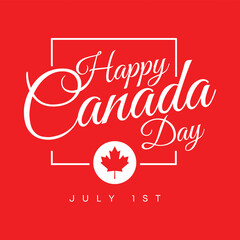 Red White Elegant Canada Day Greeting Instagram Post