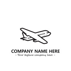 Plane silhouette logo company design vector illustration