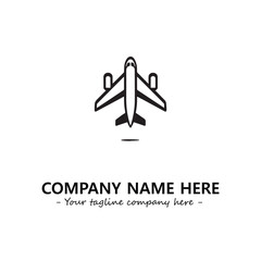Plane silhouette logo company design vector illustration